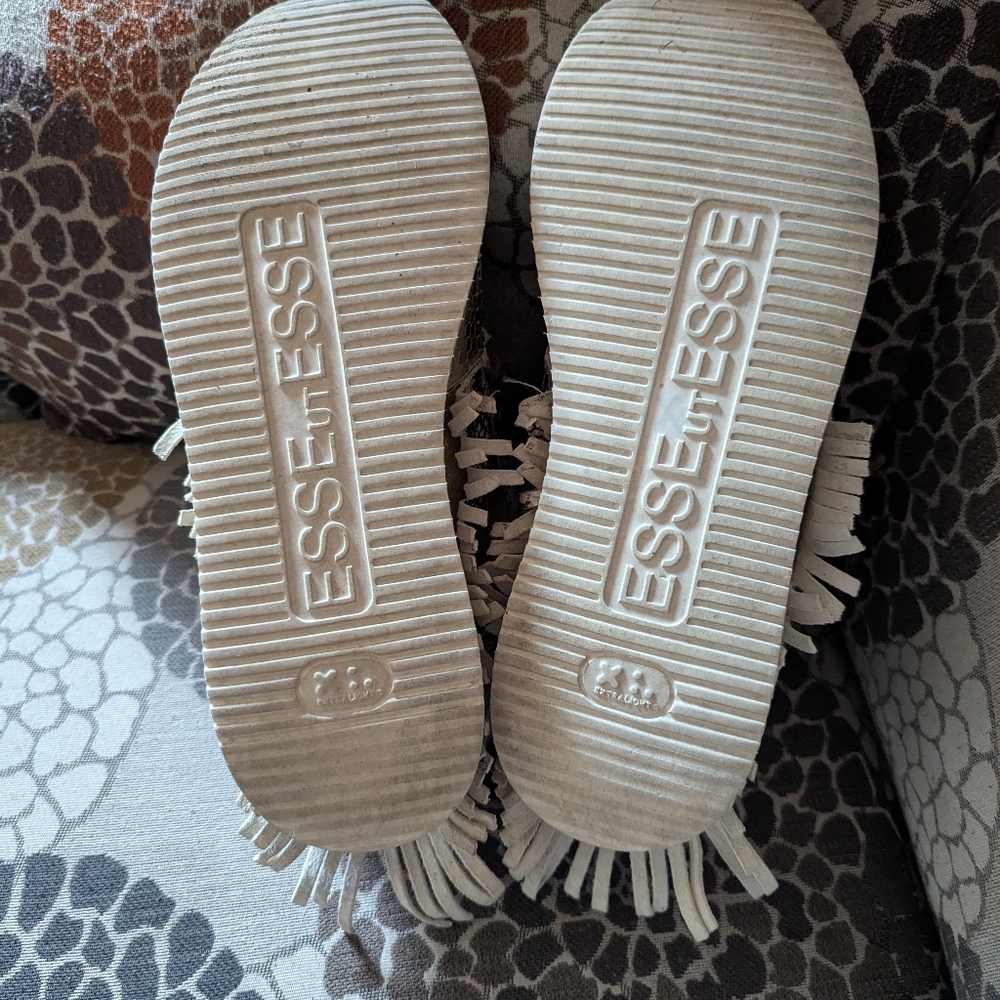 Esse Ut Esse lamb leather fringed python print sn… - image 12